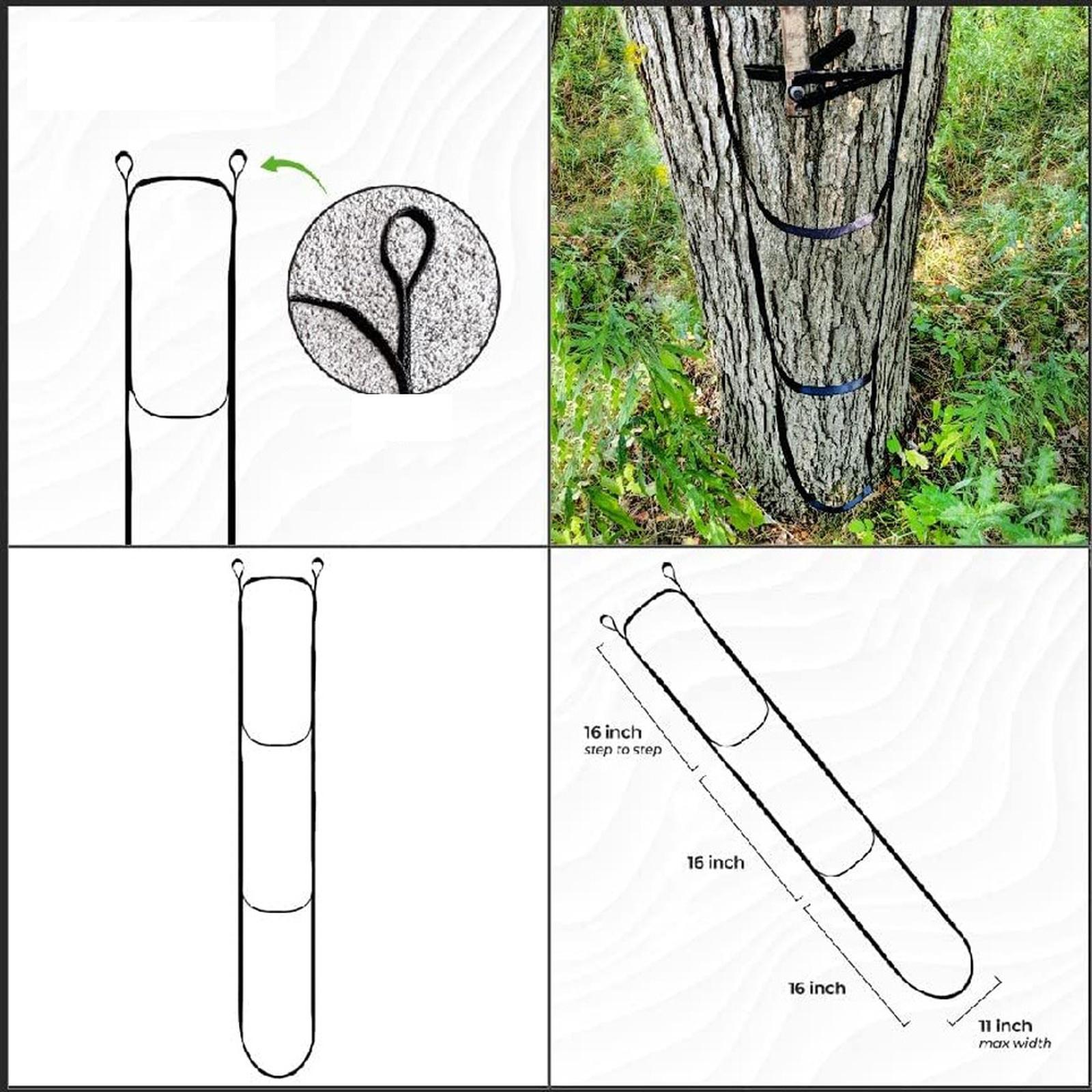 

Outdoor Hunting Assisted Climbing Ladder Foldable Outdoor Extreme Sports Climbing Ladder Kayak Accessories Soft Ladder one size чорний