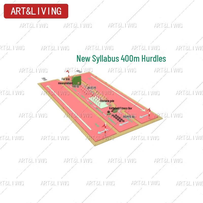 ARTLIVING 400m Obstacle Outdoor Fitness Training Equipment