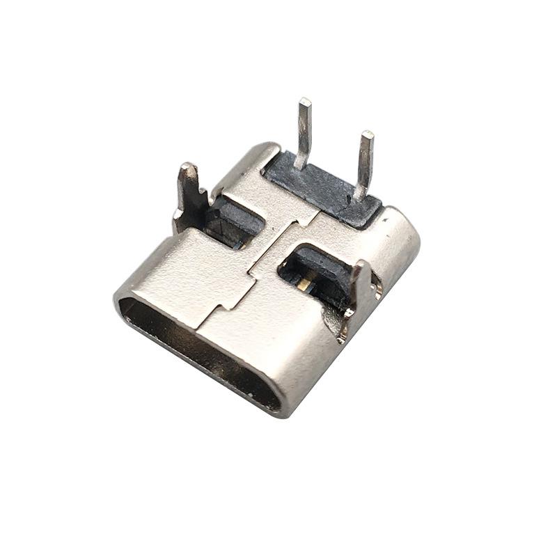 Micro2P Female 90-Degree Two-Pin Connector USB V8 Charging Socket