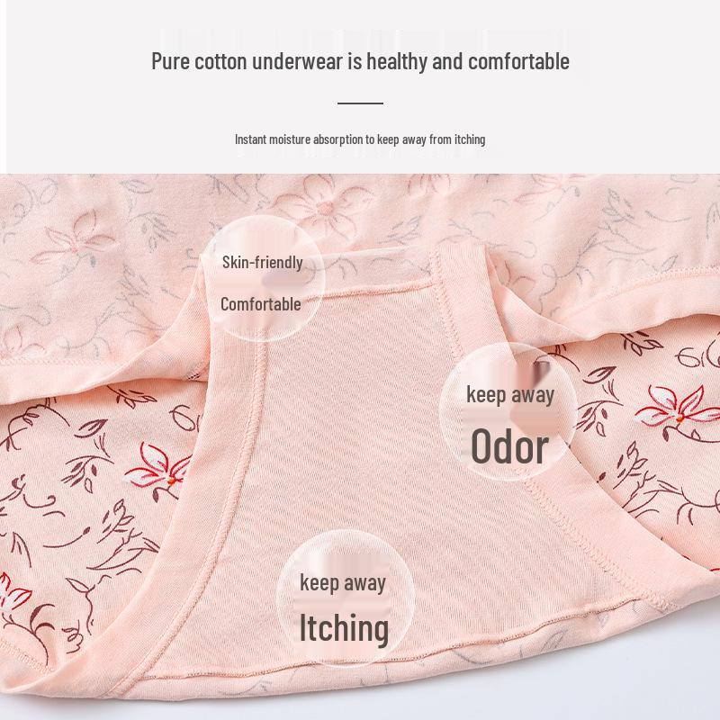 Mom’s Style Cotton High-Waisted Plus Size Briefs for Women