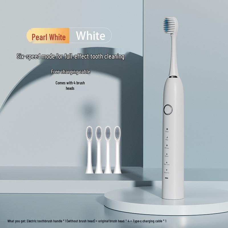 Enhanced Rechargeable Electric Toothbrush: Six-Speed Adult Couple Set with Travel-Friendly Soft Bristle Design