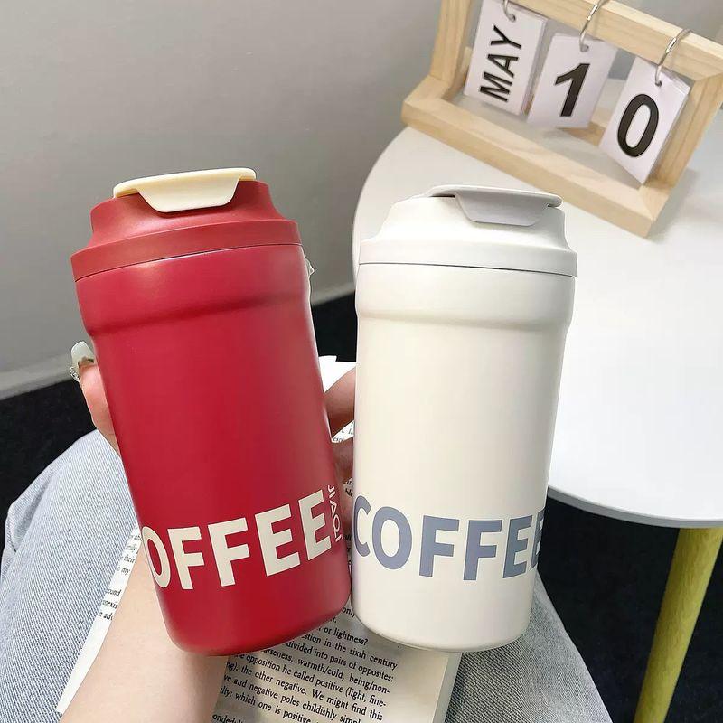 2025 New Arrival Coffee Cup 316 Liner Large Capacity Thermos Cup Retro Girls Good-looking Minimalist Portable Cup