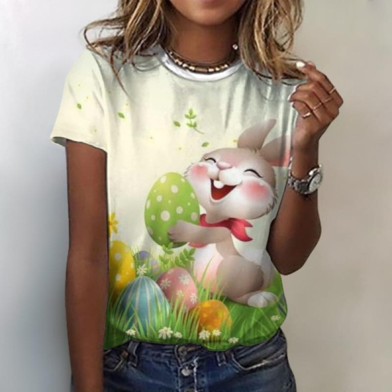 Женская футболка с 3D принтом кота и летним элементом — фото 12