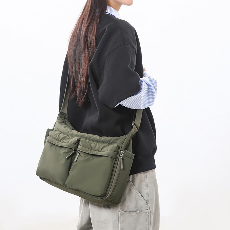 Tooling Tide Brand Neutral Locomotive Ins Solid Color Satchel Japanese and Korean Casual Style Shoulder Messenger Bag