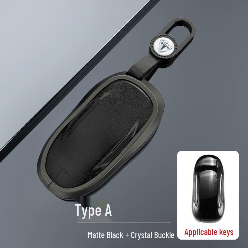 Tesla Key Card Case for Model 3/Y/X/S - Premium Protective Shell with Metal Buckle for Men & Women