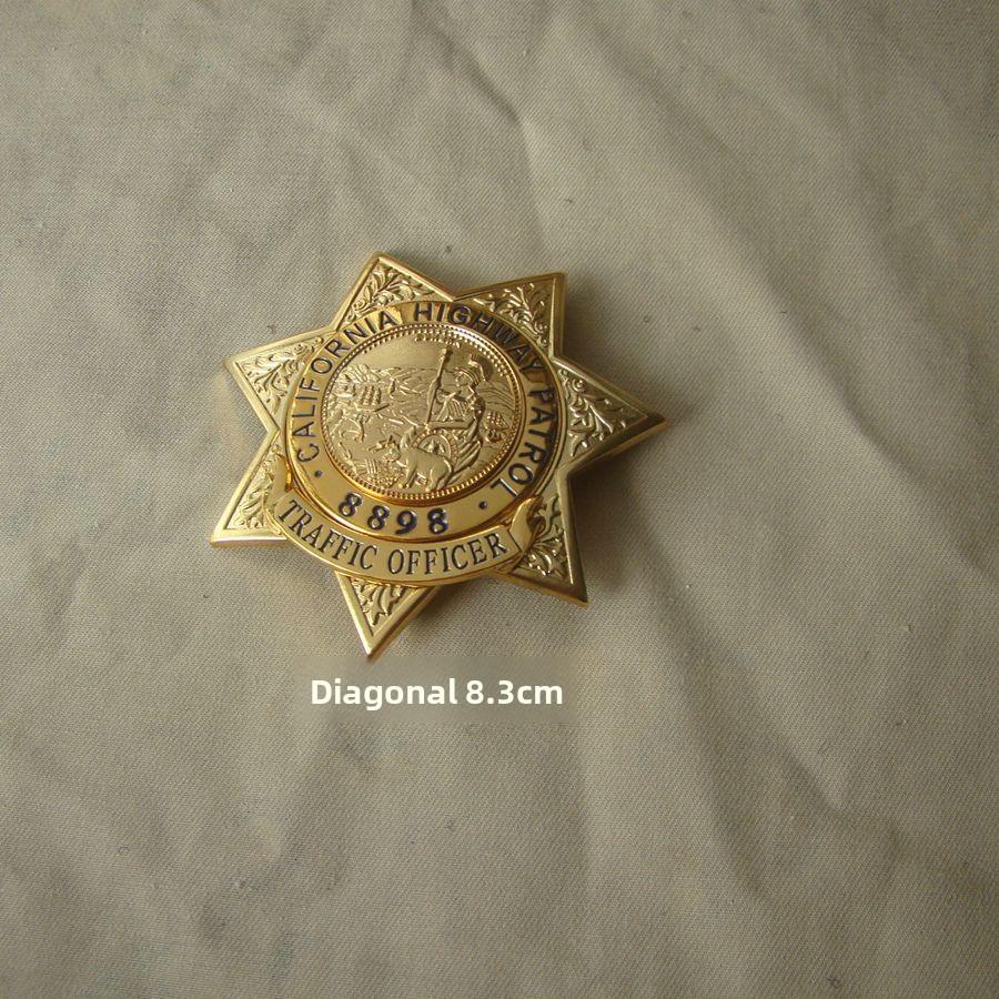 

Значок Сан-Франциско, США, Значок капитана Лас-Вегаса, Металлический значок, Значок в кожаном футляре