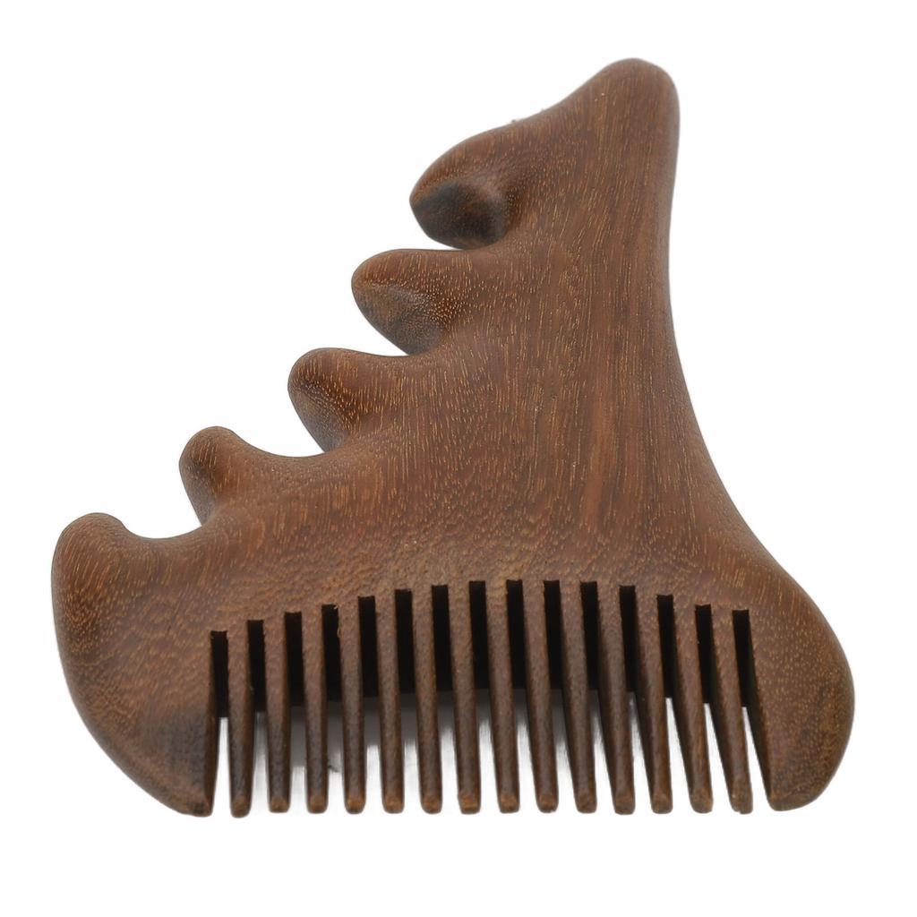 Sandelholz Kleines Monster Kamm Breitzahn Dick Multifunktional Tragbar Holz Massagekamm für Kopfhaut