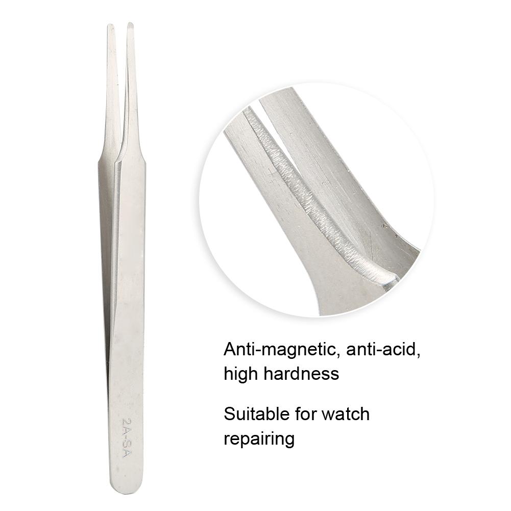 Stainless Steel Non Magnetic Anti Acid Tweezers Watch Repairing Tool (2A-SA)