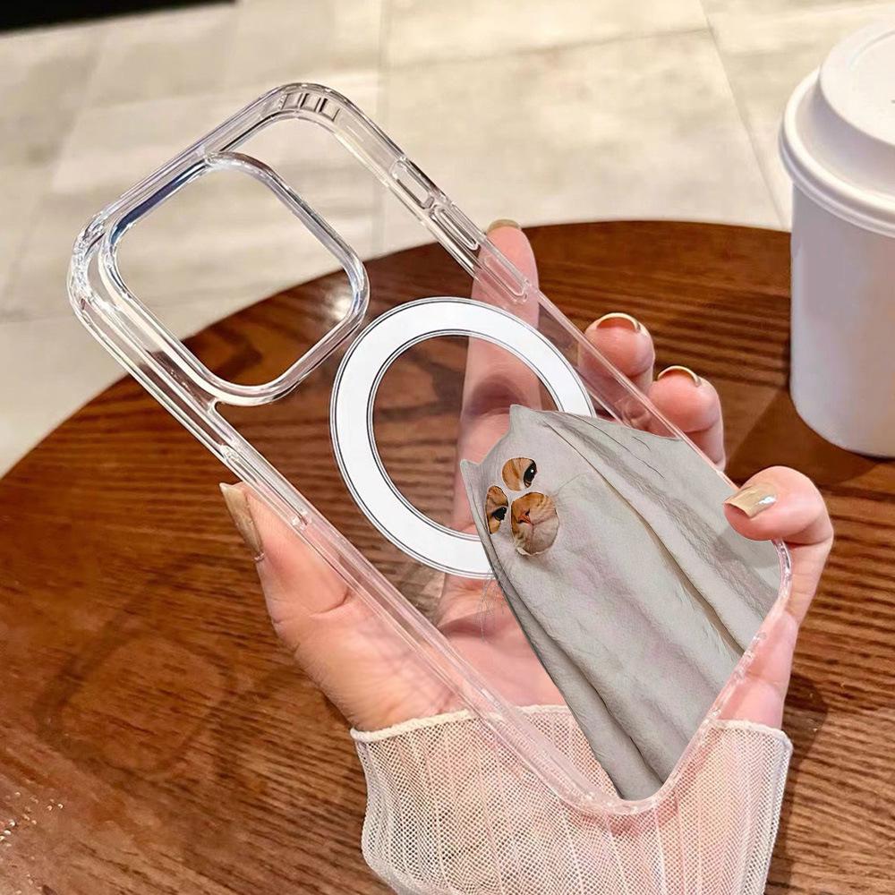 

Halloween Kitten Headgear Apple 17 Pro Max Magnetic iPhone 16 Hard Case iPhone 11