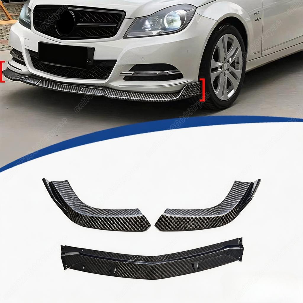 For Mercedes-Benz C Class W204 C180 C200 C250 C300 C350 2011 2013 2014 Automobile Front Bumper Splitter Lip Splitter Body Kit