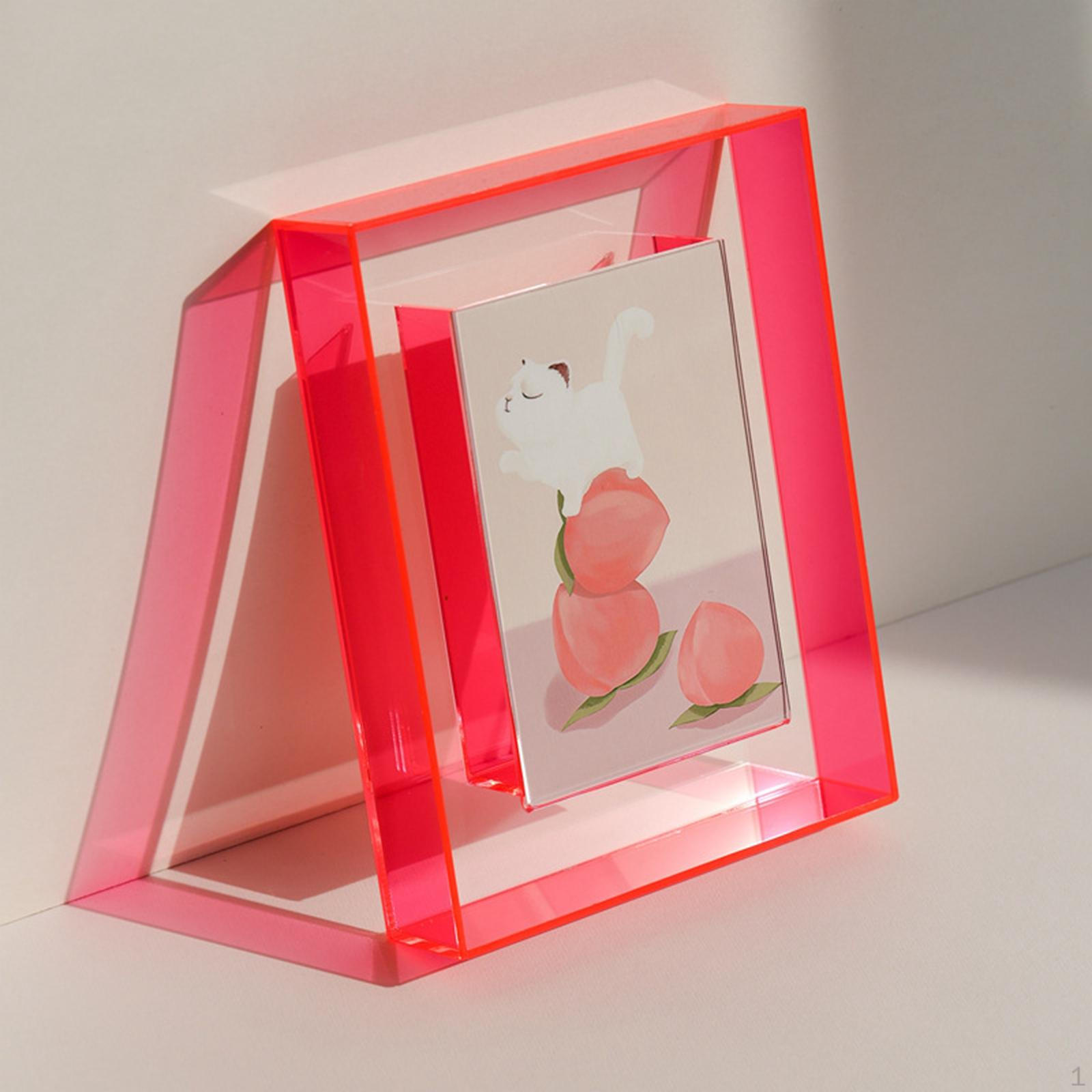 

5 Frame Picture Home Decor Poster Simple Photography Modern Table Top Display Red
