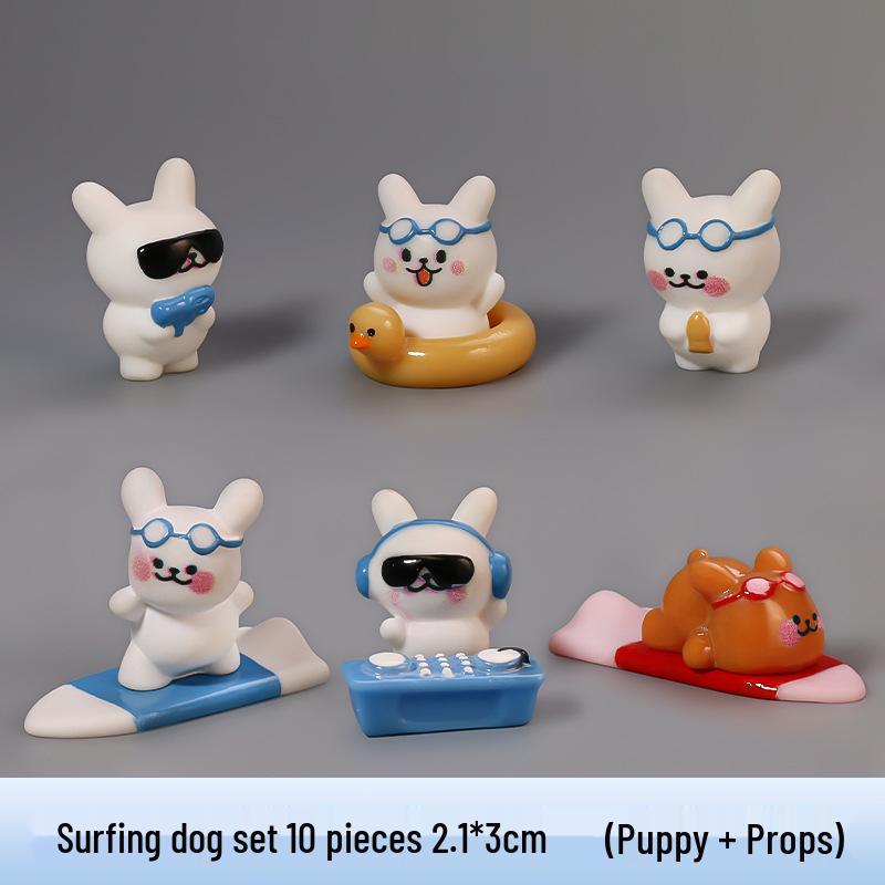 In Stock Hot-Selling Panda Doll Resin Craft Ornament for Micro Landscape Decor