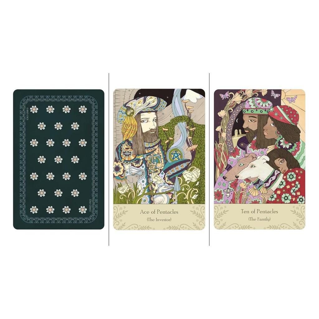 Kancharo 78-Card Tarot Card Set [Universal Folk Tarot] Includes Japanese Tarot Card Instructions & Pouch (Authentic)
