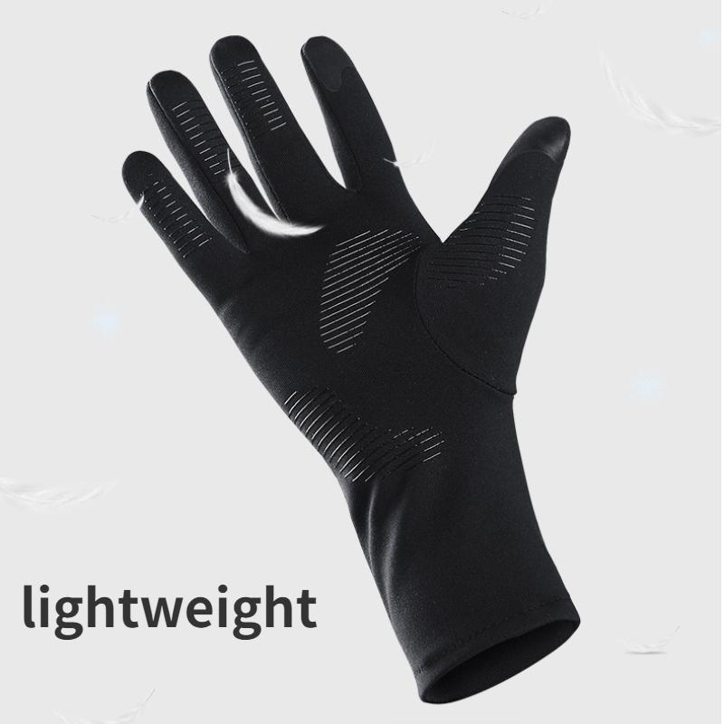 Winter men's lightweight thin windproof warm touch screen gloves, winter outdoor sports gloves liners