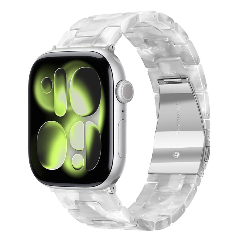 Luxusní pryskyřičný řemínek pro Apple Watch Ultra 3 2 49mm 11 10 42mm 46mm Článkový náramek Iwatch Series 9 7 8 6 5 SE3 45mm 41mm 40mm 44mm