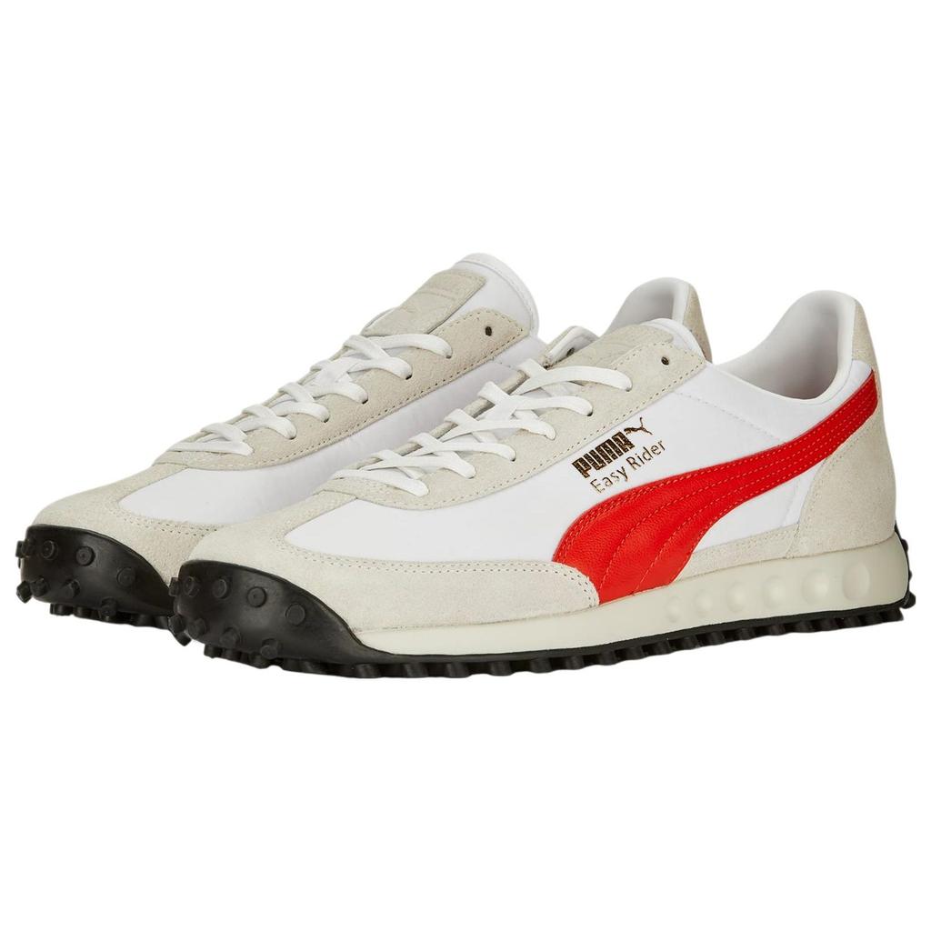 Puma Easy Rider 2 75Y Leather Textile Lightweight Comfortable Low-Top Casual Shoes Men sneaker Gray White Red 393332-01
