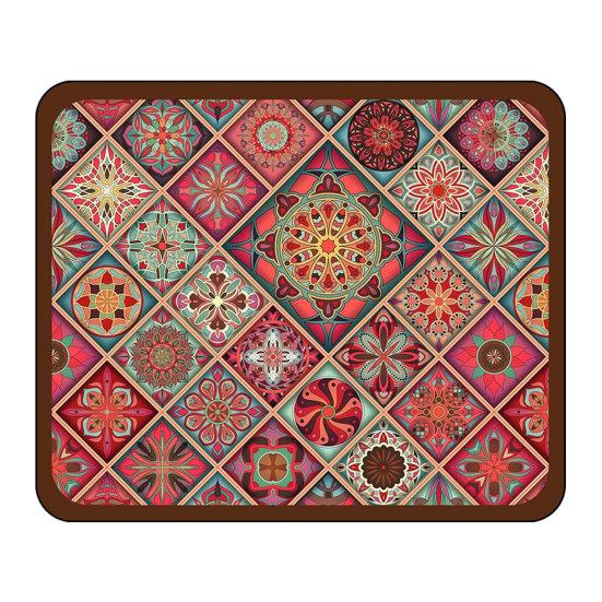 huaqianguhh Bohemian Dish Drying Mat, Super Absorbent Diatomaceous Earth Drainer Non-Slip Colorful Ethnic Heat Insulation Mat for Kitchen Counter