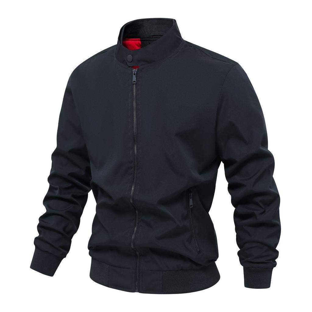 Men's Fashion Slim Fit Stand-Up Collar Jacket - Casual Korean Style Outerwear