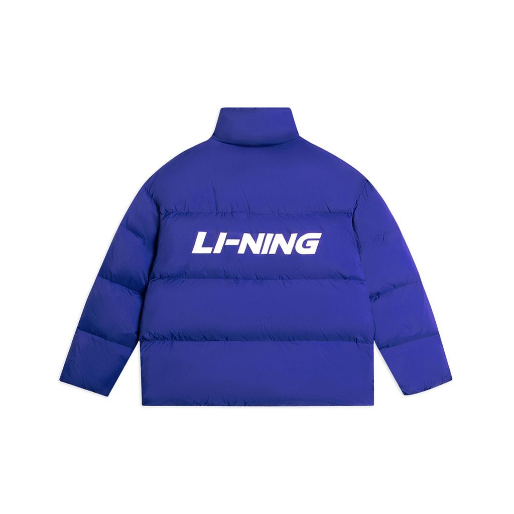 LiNing Logo Casual Sports Down Jacket Unisex Outerwear Dark-Blue AYMS337-3