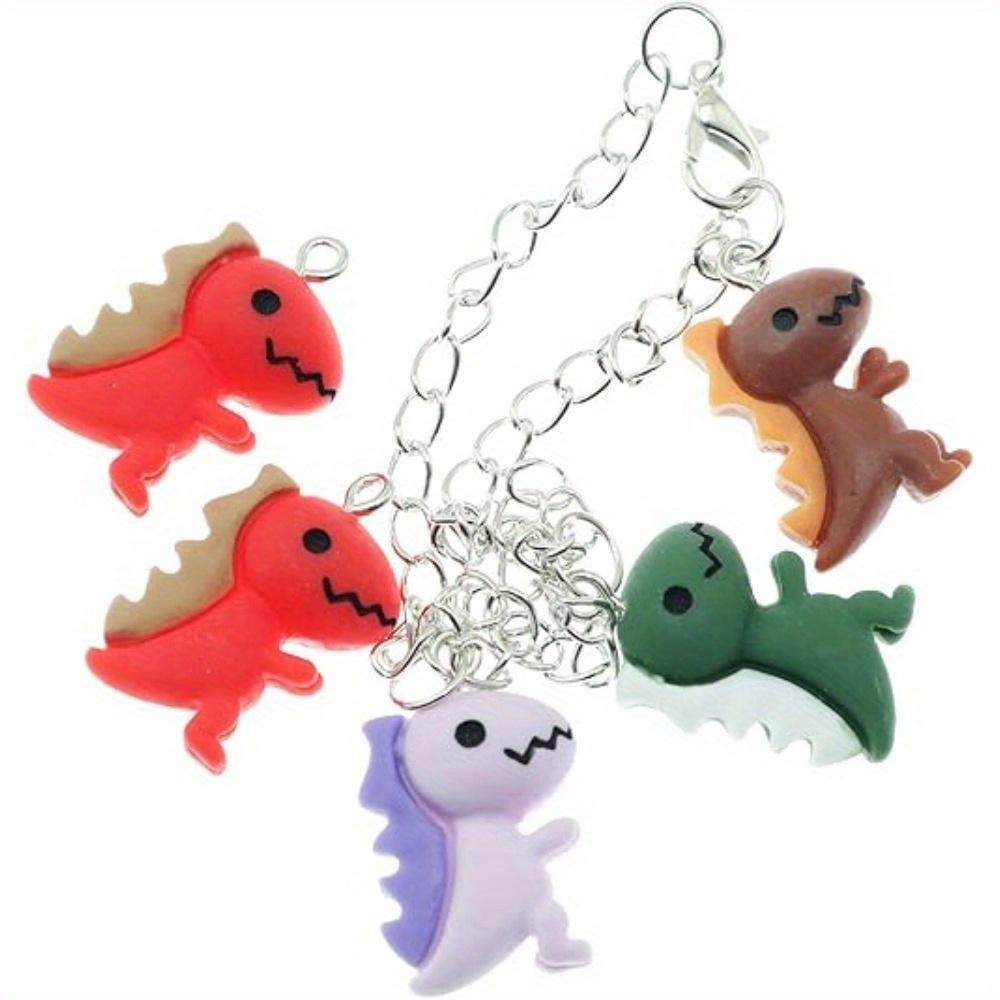 5/10/20pcs Random Mixed Fun Creative Dinosaur Pendant Pendant Resin Bracelet Necklace Earrings Keychain