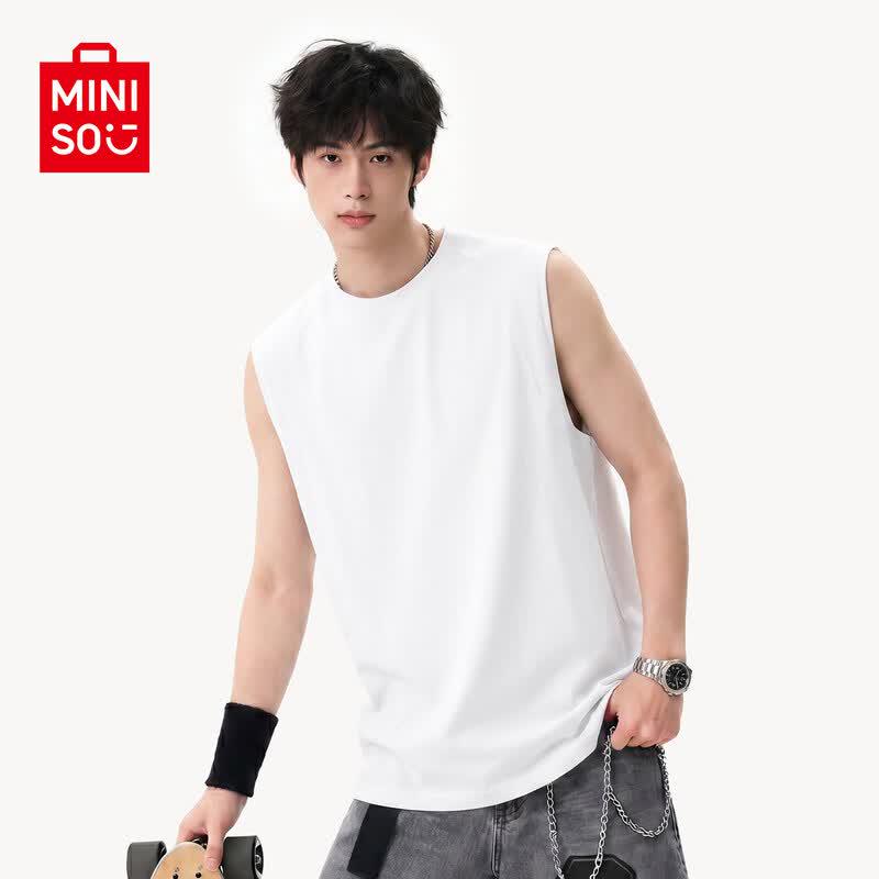 MINISO Men's Pure Cotton Sleeveless T-shirt