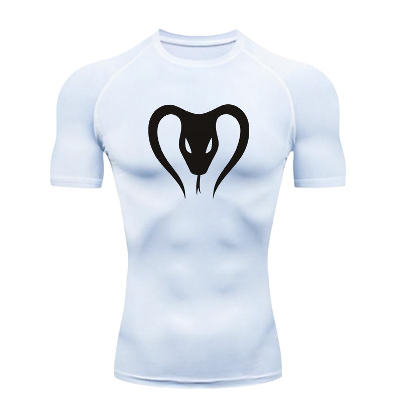 Men's Sports Training Fitness Moisture-Wicking Compression Workout Gym Fashion Tee Quick Dry Short Sleeve T-Shirt Fitness Sweatshirt Top