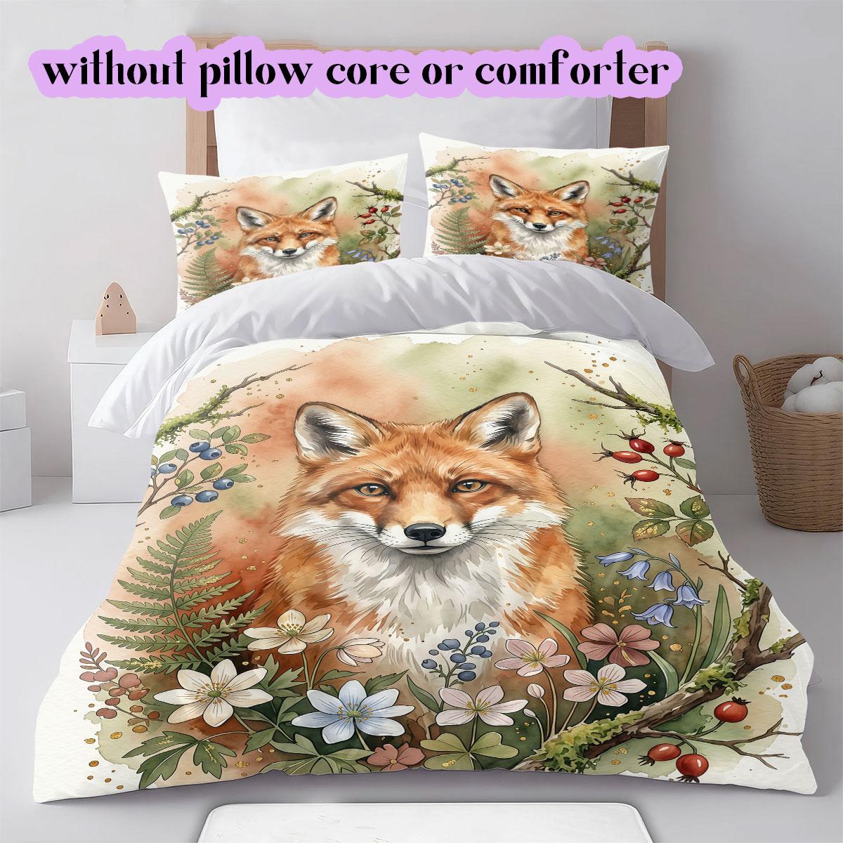 

Watercolor animal painting Pattern Bedding,Quilt Set Quilt Cover Pillowcase Home Birthday Gift (1*duvet cover+2*pillowcase,without core) 135x200cm
