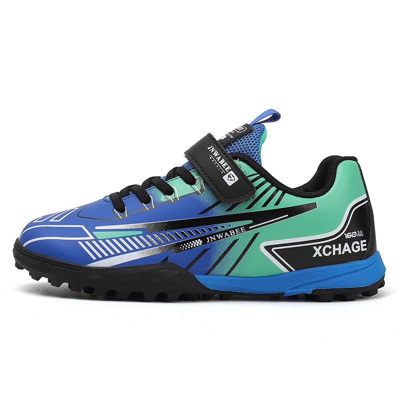 New Children's Velcro Football Training Shoes - No-Tie AGTF Sports Shoes for Students