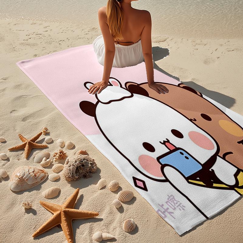 Bobo Dudu In Love Beach Towel, Super Soft Microfiber, Gift for Her/Him, Birthday, for Pool, Beach, Travel, Home Decor Fan gifts