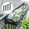 4 Pcs Window Box Brackets Heavy Duty Flower Box Brackets Adjustable Balcony Planter Holder for Deck Railing Balconies Window Box