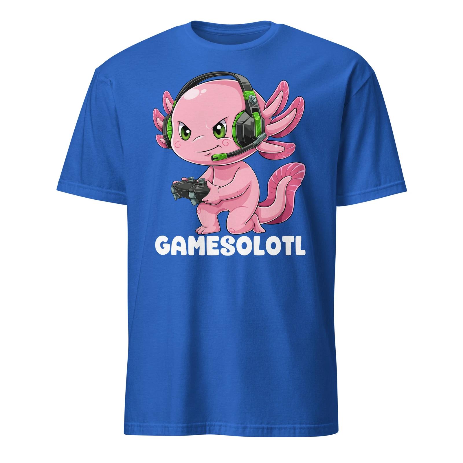 Gamer Axolotl Shirt Funny Gamesolotl Axolotl Gaming T-Shirt Size S-3XL Gift Tee 3XL
