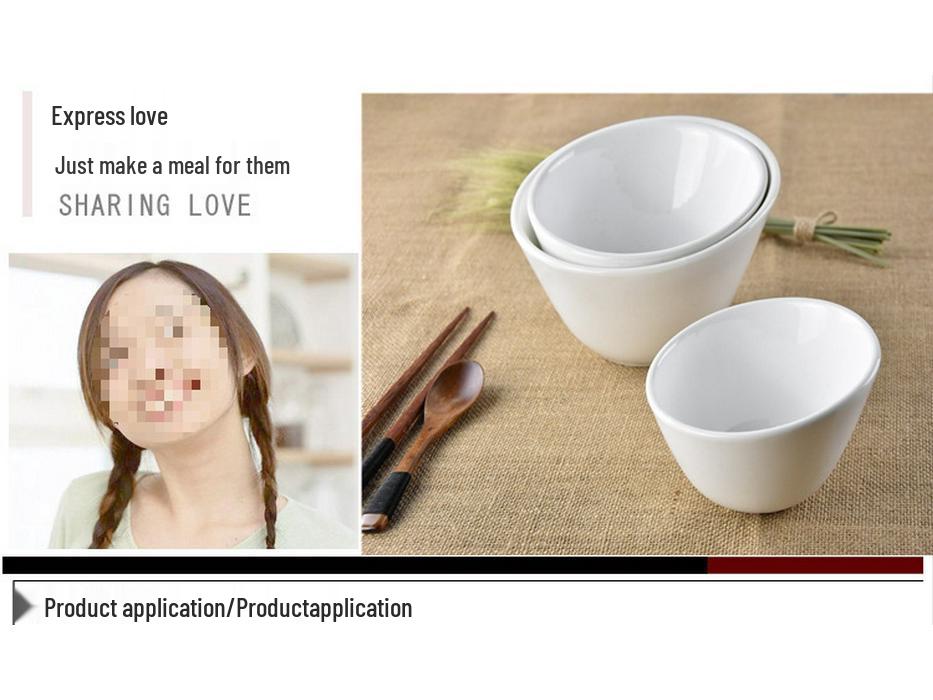 Pure White Ceramic Multi-Use Bowl: Creative Bowl for Salad, Soup, Pasta, Ramen, and Fruit with a Slanted Rim Design.