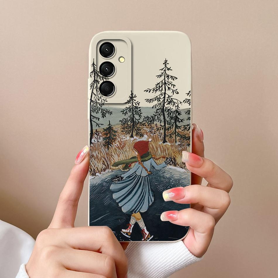 For Samsung Galaxy M35 5G Case Cute Cat Full Coverage Phone Shell For Samsung M 35 Anti Drop Soft Liquid Silicone Back Covers