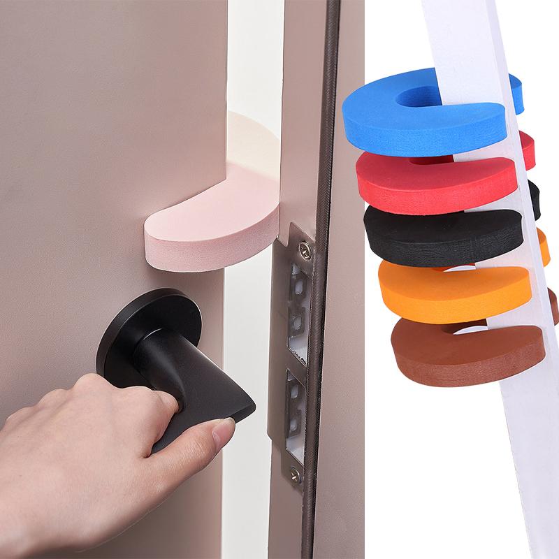 BOLTIFY Foam Door Stopper Home Security Door Clip Kitchen Bedroom Door Stops Baby Kids Safety Finger Protector Guard Hardware