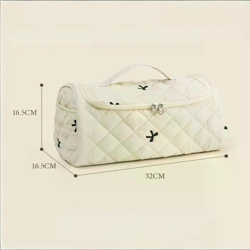 Hair Dryer Storage Bag, Large Capacity Portable Travel Storage Bag With Hooks, Quilted Design, For Hair Styling Tools