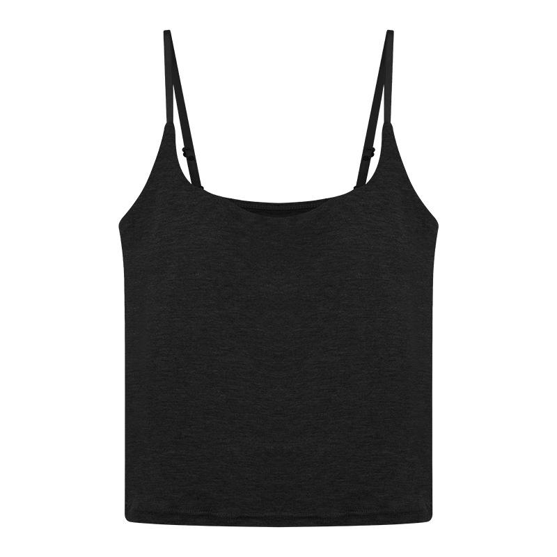 Korean Style Cotton Sling Vest with Built-In Bra - Backless Tube Top