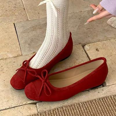 Strik Dames Ballerina Schoenen Casual Ondiepe Loafers Elegante Dames Sandalen 2025 Zomer Comfort Sneakers Nieuwe Damesschoenen