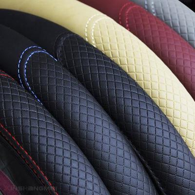 1pc Car Steering Wheel Cover Skidproof Auto Steering- Wheel Cover Anti-Slip Universal Embossing Leather Car-styling Drop