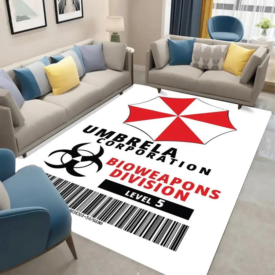 Mode Regenschirm Zombie Teppich für Wohnzimmer Schlafzimmer Dekor Bereichsteppiche Küchentür Rutschfeste Fußmatten Alfombra Geburtstagsgeschenk