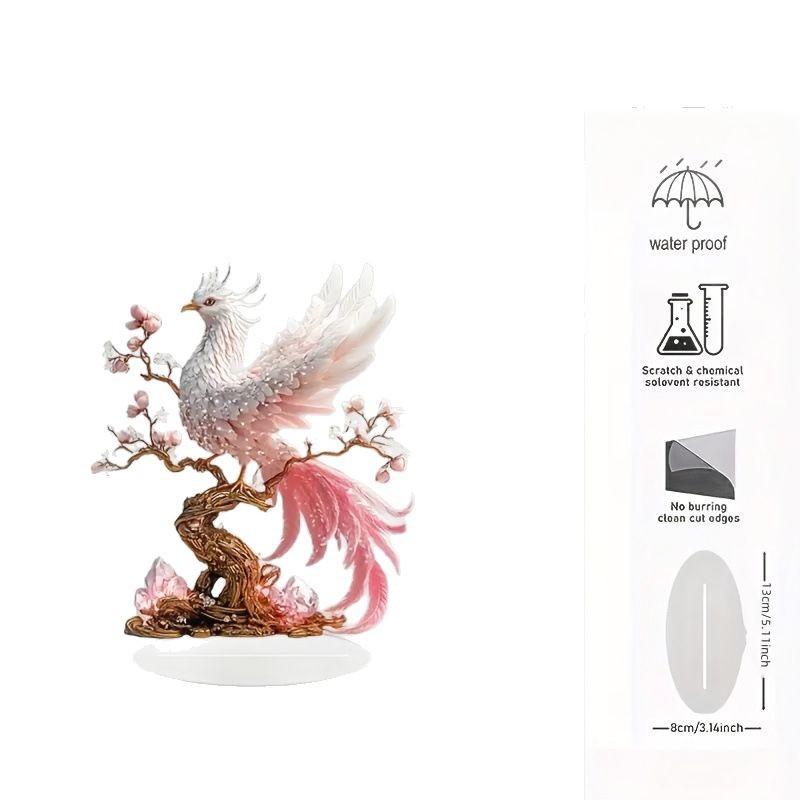 1 Stück Kunstdekoration Kristall Phönix Statue geeignet für Desktop-Dekoration, Bürodekoration und verschiedene Weihnachtsgeschenke