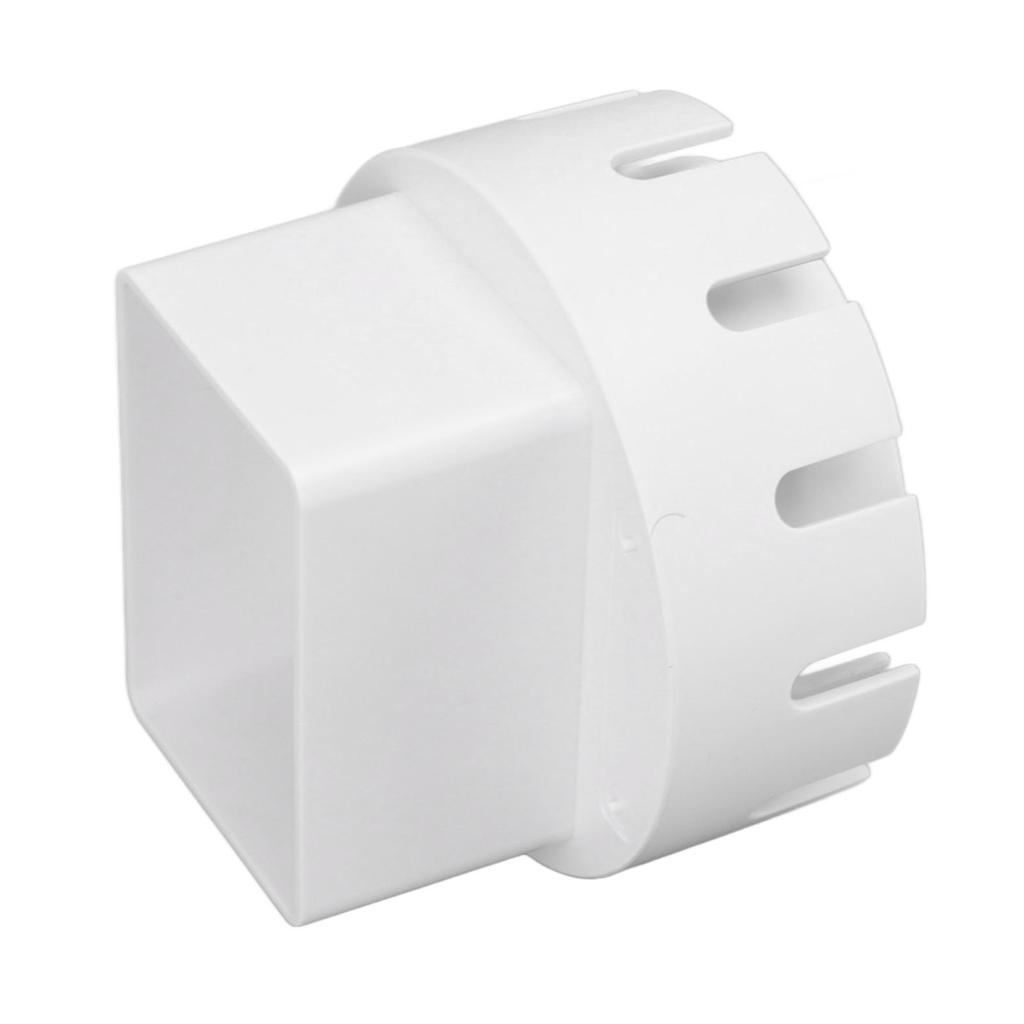 Downspout Adapter Plastic Drain Adapter Replacement Downpipe Converter Connector with Screws White