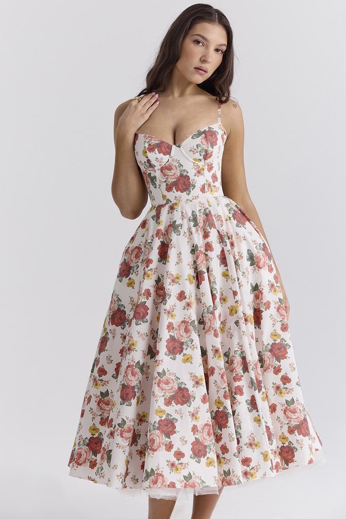 Neues Sommer-High-End-Prinzessinnenkleid Netz-Schwingboden-Doppellagen-Trägerkleid für Damen