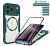 360 Full for Magsafe Clear Case for iPhone 17 16 Pro Max Air 16E 13 14 15 Plus Pro Magnetic Silicone Bumper Shockproof Cover