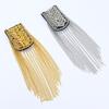 Long Chain Shoulder Jewelry Rhinestone Clothing Accessories Tassel Epaulette Brooch  for Men Women