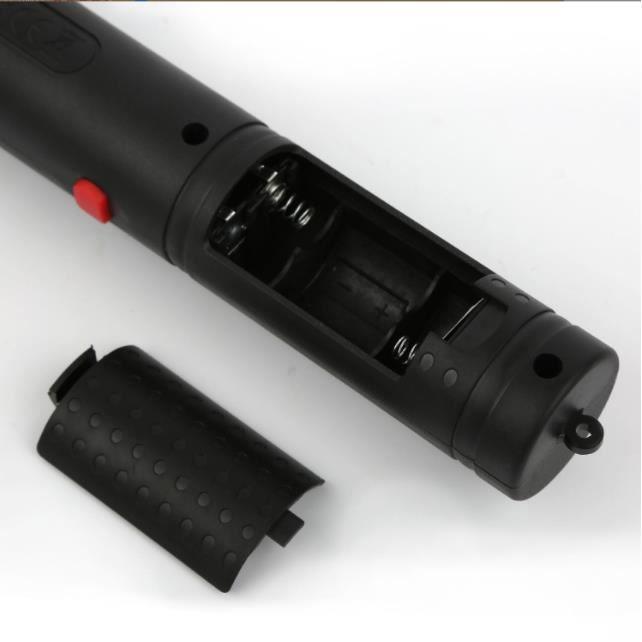 יחידה אחת - מחבט חשמלי להרג זבובים נגד חרקים LED מחבט יתושים טפיפה חשמלית לזבובים מופעלת על ידי סוללות