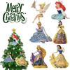 Festive 8cm Christmas Disney Princess Acrylic Cartoon Pendant Ornaments Xmas Tree Hanging Decor