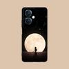 Luna Moon Cat Mobile Phone Case for OPPO Reno 14 13 12 11 10 9 8 7 6 5 F T Pro 5G Colorful Printing Cover Cover Pretty Luxury