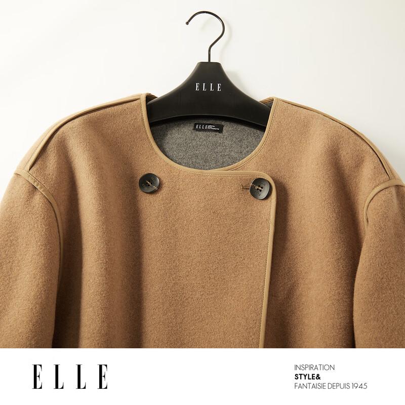 ELLE Women's Merino Wool Cashmere Blend Long Coat