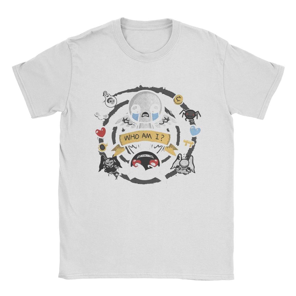 The Binding Of Isaac Who Am I Men T Shirt Hipster Tee Shirt Short Sleeve Crewneck T-Shirt Cotton Gift Idea Tops