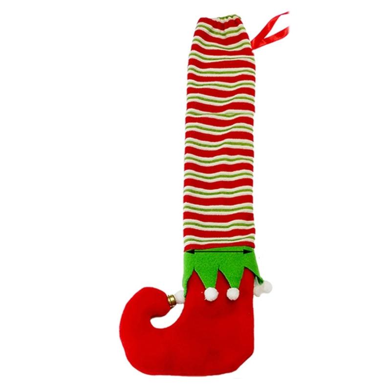 

Cute Christmas Cute Elf Table Leg Covers Chair Foot Covers Enhances the Holiday Spirit in Your Living Space зелений